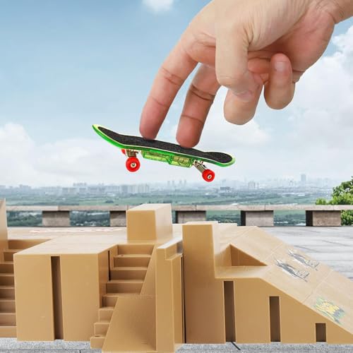 9 Pcs Light up Finger Skateboards Toys, LED Mini Skateboard Fingerboards Creative Fingertips Toys Finger Skater Skateboard Party Favors Gifts for Kids (9)