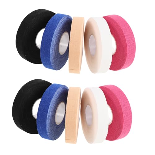 Toyvian Athletic Finger Tape for Rock Climbing and Sports, 10pcs 1.25cm X 10m Strong Adhesive Waterproof Tape for Fingers, Hands, and Toes, Multi-Color Pack for Gym, Volleyball,