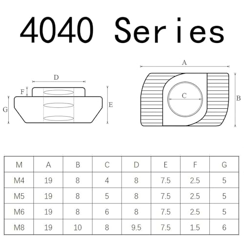 30 Pcs 4040 Series M3 T Nuts, T Slot Nut Hammer Head Fastener Nut, Nickel Plated Carbon Steel Nut for European Aluminum Profile,Drop in T Slot Nuts Assortment Kit(40-M3) - size: 40-M3(30 Pcs）