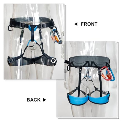 Climbing Harness, Mountaineering Rock Climbing Harness, Men Women Tree Ice Climbing Half Body, Safety Belt Rappelling - size: Medium