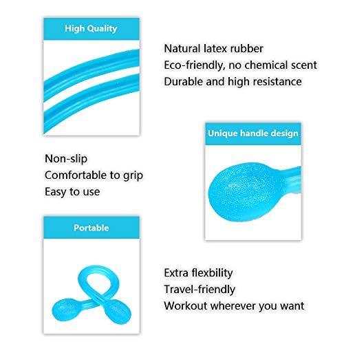 KEVENZ Pedal Resistance Band, 4-Tube Natural Latex Yoga Pedal Puller Resistance Band Comes with Elastic Pull Rope, Fitness Equipment for Abdomen, Waist, Arm, Yoga Stretching Slimming Training