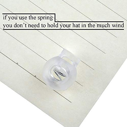 Spring Elastic Fastener Toggles Plastic Cord Lock Buttons Stopper Slider Thread Smooth Hold Tightly - color: Clear-18*15mm 40pcs