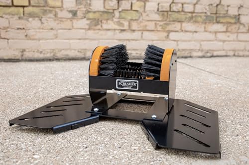 Scrusher - Deluxe Boot & Shoe Cleaner with Steel Base, Weather Resistant Heavy-Duty Outdoor Boot Scrubber, Made in The USA - style: Deluxe with Base
