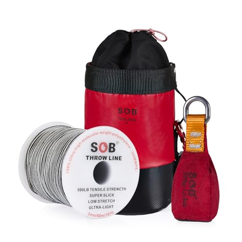 Throwing Bag with Throwing Line, Throwing Bag + 60m/197FT Throwing Line Set for Tree Climbing Tree Work Mountaineering - size: 350G