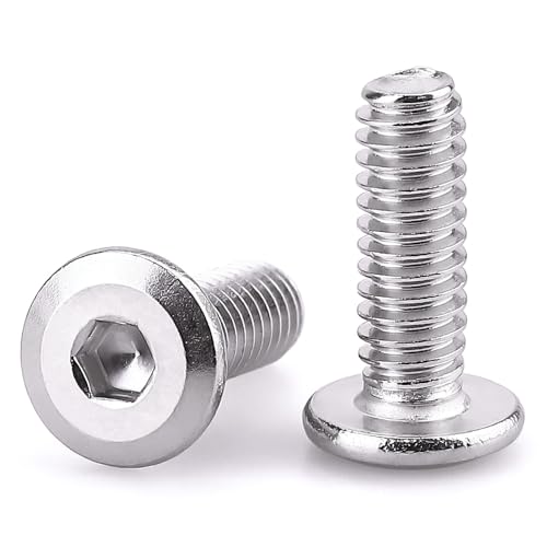 1/4-20 x 3/4" Hex Socket Head Cap Screws, 304 Stainless Steel 18-8, Chamfered Countersunk Machine Screws for Furniture, Binding, Machinery, Automotive, DIY Projects, 25 PCS - size: 1/4-20 x 3/4"