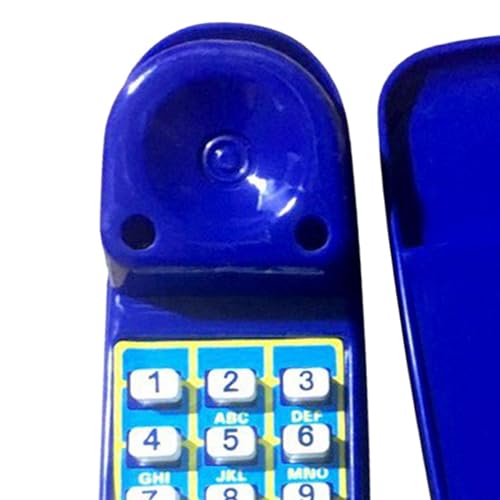 kowaku Kids Swing Set Phone Toy Pretend House Pretend Numeric Key Telephone for Interactive Learning Ages 3+ Kids Children, Blue - color: Blue