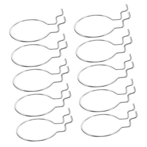 PartyKindom 10pcs Heavy Duty Metal Pegboard Hooks for Garage Craft Storage Secure Circular Design Strong Load Capacity Hardware Accessories for Hanging Board Organizer
