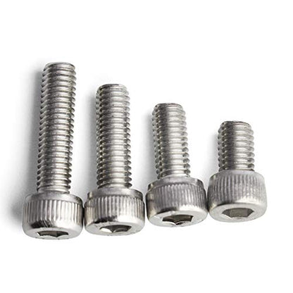 M5 x 8/12/ 16/20/ 25mm Socket Head Cap Screws M5 Bolts Stainless Steel 304 Metric Machine Hex Socket Screw, Fully Threaded, Bright Finish, Assortment Kit, 50PCS - size: M5 x 8/12/16/20/25mm