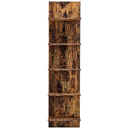 Danya B. Decorative Wall Mount Vertical Shelving Unit – Modern 5-Tier Column Shelves – Pine Grain Finish