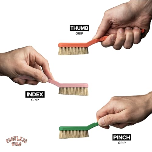 Rock Climbing & Bouldering Brush, Ergonomic, High Density Wild Boar's Thick Hair Bristles, 100% Recyclable, Strong Outdoor & Indoor Free Spiky Ring, Yellow - color: Yellow