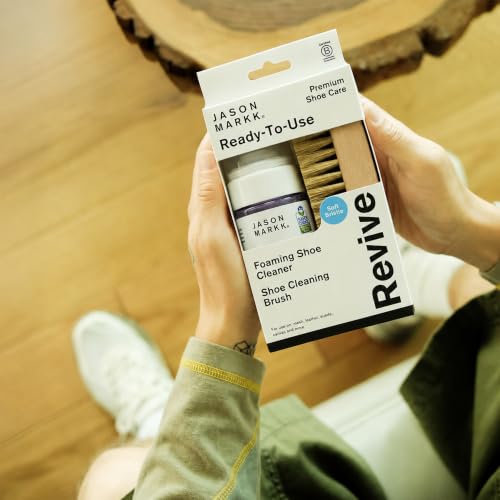 Jason Markk Quick Clean Kit, Shoe Cleaner, 2-Piece Set, Ready-To-Use Foam & Delicates Brush, Sneaker Care, Ideal for Footwear, Safe for Leather, Suede, Nubuck, Cotton, Knits, 4oz - size: 2 Fl Oz (Pack of 2), style: Quick Clean Kit