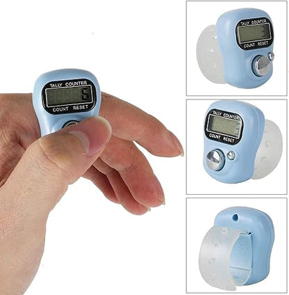 Electronic Finger Counter, Resettable Hand Tally, 5 Digit Number and LCD Electronic Digital Display, Handheld Clicker Counting - size: 10 Packs