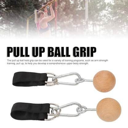 Tbest Pull Up Ball Grip, 1 Pair Anti Slip Rock Climbing Versatile Climbing Ball Hold Grip Strength Training Attachment with Strap for Strength Training Fitness