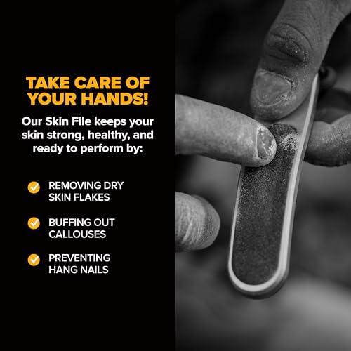 Climbskin Aluminium Skinfile - Precision Callus File for Hands and Fingers - Includes 10 Adhesive Refill Pads - Ideal for Climbing, Weightlifting, and Gymnastics