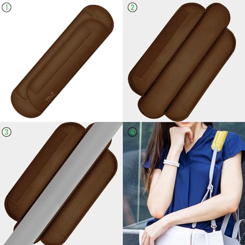 ZINZ Universal Shoulder Pad with Ultra Thick Cushion for Bag Luggage Bag Crossbody, Plus Long & Anti-Slip & Breathable,Khaki - color: Khaki