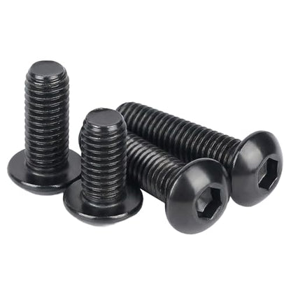 M3 x 14mm(50 Pack) Button Head Hex Socket Cap Screws Bolts, Hex Drive Bright Finish Fully Machine Thread, Corrosion Resistant Black Oxide 304 Stainless Steel 18-8 Screws - size: M3 x 14mm