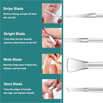 Pedicure Tools for Feet,Ingrown Toenail Treatment,Ingrown Toenail Removal Kit,Pedicure Set,Toenail Grooming Kit,Top Notch Foot Blade, Super Sharp Toenail Clippers(8 Pcs Leather Case) - color: 8 Pcs Set