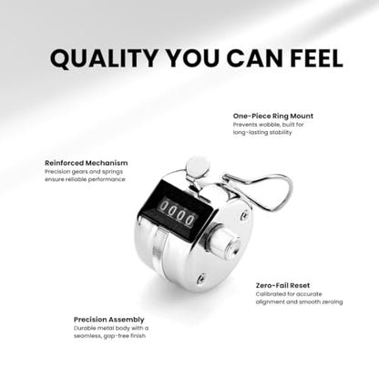 TC-04 Handheld Tally Counter, Digital Pitch Counter Clicker, Mechanical Lap Counter, Taiwan Made Heavy Duty Counter - size: 10-Pack