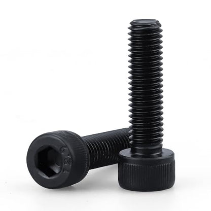 1/4-20 x 1-1/4" Socket Head Cap Screws Bolts, 12.9 Grade Alloy Steel, Black Oxide Finish, Allen Hex Drive, Full Thread, 50 PCS - size: 1/4-20 x 1-1/4"