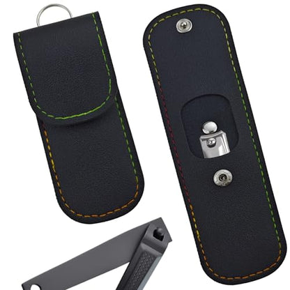 2 Pack Small Nail Clippers Leather Case, Professional Nail Clipper Case, Home & Travel Essentials, Manicure Kit Storage