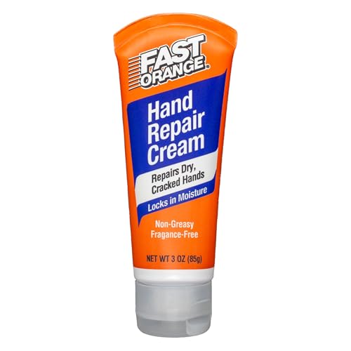 Fast Orange Hand Repair Cream, Repairs Dry & Cracked Hands after Heavy-Duty Automotive Work, On-the-go Compact Size 3oz, Non-Greasy and Unscented - size: 3 Fl Oz (Pack of 1), style: Hand Repair Cream