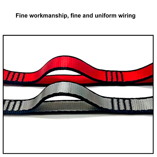 2Pcs 22KN Strong Climbing Strap Daisy Chain Nylon Daisy Chain Adjustable Strap Rope ，Length 110/150/180cmYoga Extend Belt - color: Red, size: 1.8m