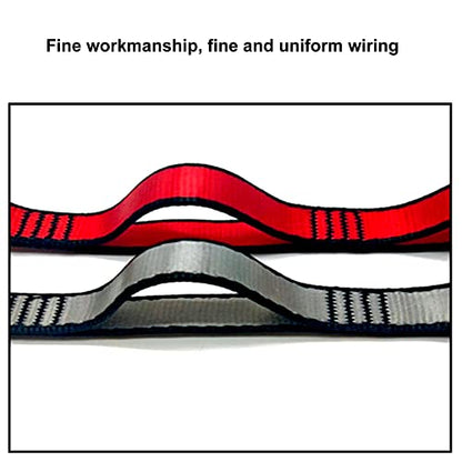 2Pcs 22KN Strong Climbing Strap Daisy Chain Nylon Daisy Chain Adjustable Strap Rope ，Length 110/150/180cmYoga Extend Belt - color: Red, size: 1.8m
