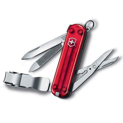 Victorinox 0.6463.T2 Folding Pocket Knife Nail Clip 580 - color: Translucent Red