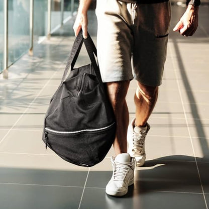 Meister Breathable Chain Mesh Duffel Gym Bag - color: V2.0 Black, size: X-Large 28"x15"x15"