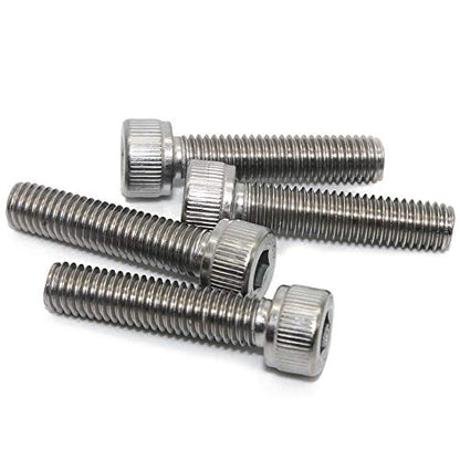 Fullerkreg M6-1.0 x 35MM Socket Head Cap Screws, Allen Socket Drive, Din 912, AISI 304 Stainless Steel (18-8), Full Thread, Bright Finish, Machine Thread, Quantity 20 - size: M6-1.0 x 35MM