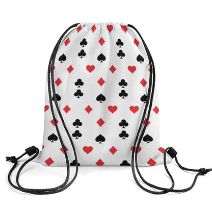 Waterproof Drawstring Bag Gym Sack Sports Backpack for Hiking Swimming Beach Yoga Gear Lightweight Unisex, Casino Poker Pattern Bags - color: Picture (22)