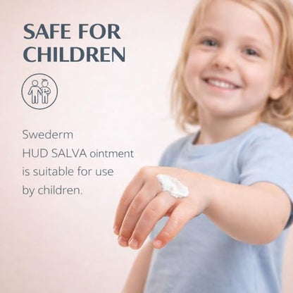 swederm Hudsalva Sensitive Eczema Hand Cream 3.38 Oz - Soothing and Moisturizing Hands and Foot Cream - Healing Ointment with Glycerine - Nourishes & Repair for Dry Skin and Callus - Quickly Absorbing - size: 3.37 Fl Oz (Pack of 1)