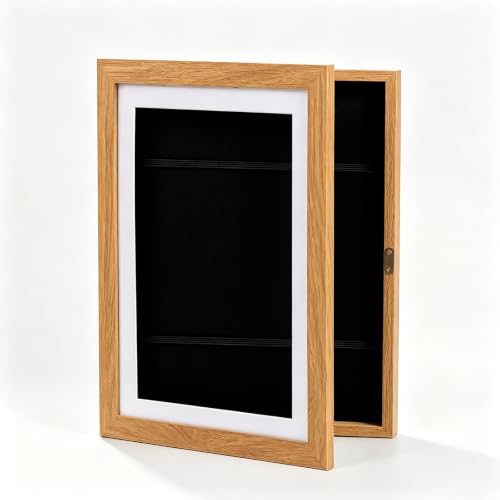 Kids Artwork Frame 8.5x11 with Stand for Tabletop or Wall, A3 Large Magnetic Front Opening Picture Frame for Children's Drawings, Thick Solid Wood Look Display & Storage, Natural Wood Color (A3 Large Wall Mount) - size: A3 Large Wall Mount