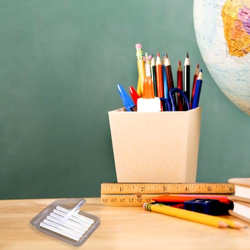 2 Pieces Chalk Holders Storage Box Storage Containers Small Case Clear Chalk Holders Storage Organizers for School