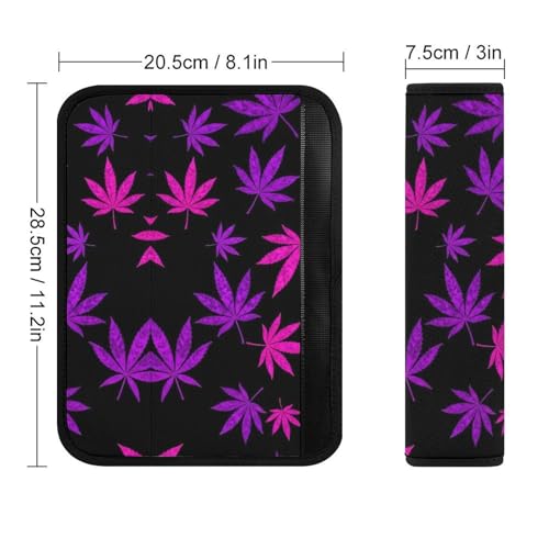 1 Pair Purple Weedleaf Car Seat Straps Shoulder Pads Soft Padded Harness Pads Strap for Adult Use, Stroller Pushchair High Chair, Comfortable Driving - color: Pattern 576