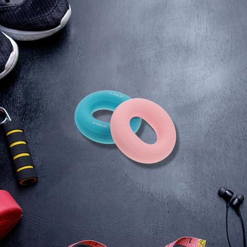 Kisangel 3pcs Hand Grip Strength Trainer Rings Set, Silicone Hand Exerciser 20-80lb Resistance Levels, Finger Rehabilitation and Strength Training Tool for Fitness, Therapy, and Climbing