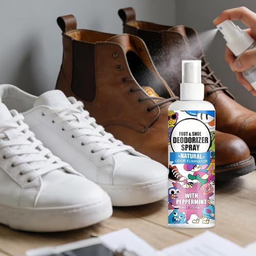 Shoes Spray for Smell 100ml Smell Eliminator Spray for Footwear | Footwear Odor Removal Mist for Travel Hiking Home Tennis Leather Fabric Canvas Sneaker
