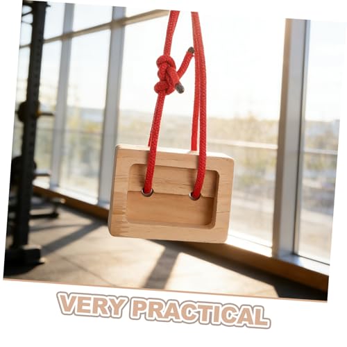 PRETYZOOM 2pcs Portable Wooden Hangboard for Climbing Training, Lightweight Rock Climbing Fingerboard with Khaki Finish, Sturdy Wood Material for Outdoor Fitness Routines and Grip