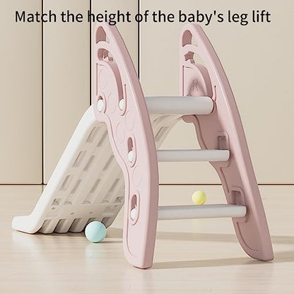 Toddler Slide Large Play Climber Slide PlaySet with Extra Long Slipping Slope Indoor Slide Kids Slide Toddler Playground Toddler Slide Outdoor Toys for Toddlers (Pink) - color: Pink