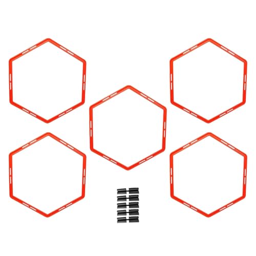 5 Pieces Agility Training Rings Training Ladder Footwork Equipment Set Multifunction Portable Lightweight Material Suitable for Basketbal