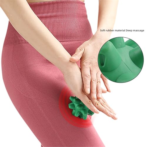 Massage Roll Balls, 2 Pack Spiky Massage Balls Deep Tissue Trigger Point and Myofascial Release for Plantar Fasciitis Relief, Muscle Recovery, 2.8 Inch Diameter (Blue) - color: Blue