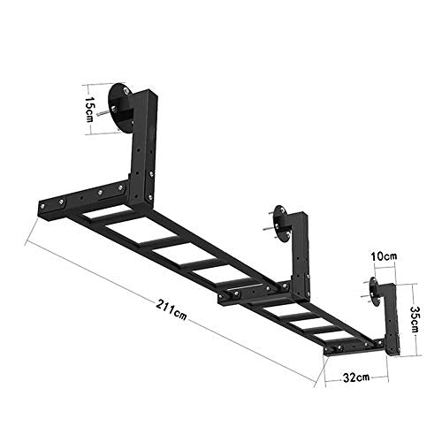 Wall-Mounted Horizontal Bars and Parallel Bars Climbing Frame, Cross-Beam Steel, Exercise Equipment for Home Gym, Safe Load 300KG (Size : Style 2) - size: Style 2