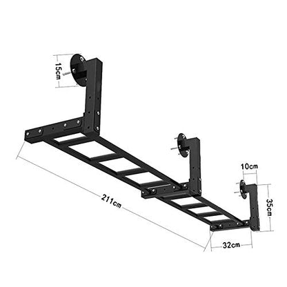 Wall-Mounted Horizontal Bars and Parallel Bars Climbing Frame, Cross-Beam Steel, Exercise Equipment for Home Gym, Safe Load 300KG (Size : Style 2) - size: Style 2