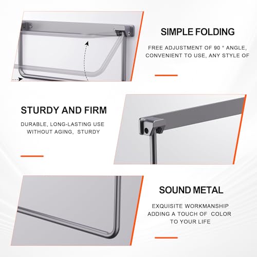 SKTYANTS 12 Inch Wall Mounted RV Shoe Rack Foldable Aluminum Shelf Camper Trailer Shoe Holder Organizer with Screws Accessories (4 Pack) - color: 4 Pack
