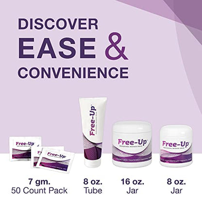 Free-Up-Professional Massage Cream, Fragrance-Free, Great Glide, Lubricity, Tissue Perception, Perfect for Physical Therapy, Massage Versatile, Non-Greasy, 8 Oz Jar - size: 8 Ounce (Pack of 1)