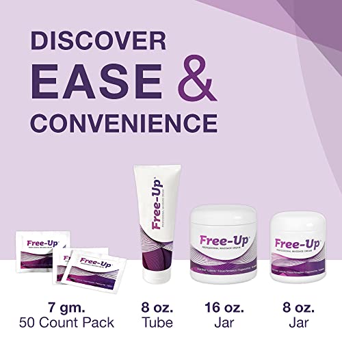 Free-Up Professional Massage Cream, Fragrance-Free, Great Glide, Lubricity, Tissue Perception, Perfect for Physical Therapy, Massage Versatile, Non-Greasy, 16 Oz Jar - size: 16 Ounce (Pack of 1)