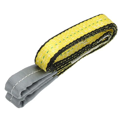 PATIKIL Lift Strap 1" x3', 2-Ply Polyester Tie Down Web Straps 3100lbs Capacity for Lifting Moving Rigging Hoisting, Yellow - size: 1"x3'