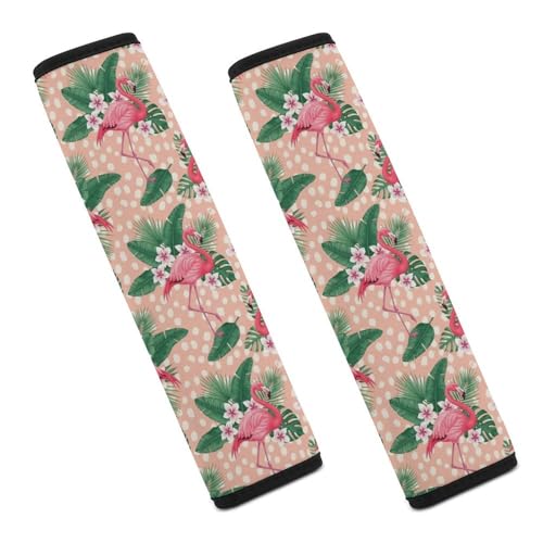 2 Pack Flamingo Art Seat Belt Shoulder Pad Universal Fit Harness Pads Strap for Kids, Car Seats Pushchair Strollers High Chair Pushchair, Shock Absorption - color: Pattern 249