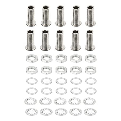 PATIKIL M8x19mm Round Head Hollow Screw Bolts, 4 in 1 / 40Pieces Through Hole Bolt Chandelier Fasteners with Hex Nut and Gasket - size: 19mm