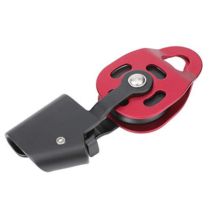 Alomejor 25KN Climbing Pulley Outdoor Rope Pulleys 7075 Aviation Aluminum Heavy Duty Rock Pulleys of Single Swivel Climbing/Aloft Work/Rescue/Rappelling/Etc